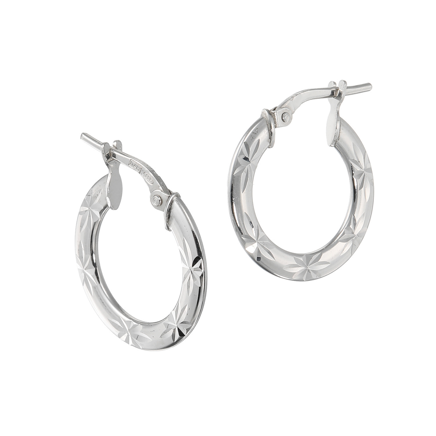 エクセラ イタリアン・シルバー ２層コーティング ラウンドフープピアス