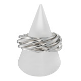 エクセラ イタリアン・シルバー ２層コーティング ９連リング