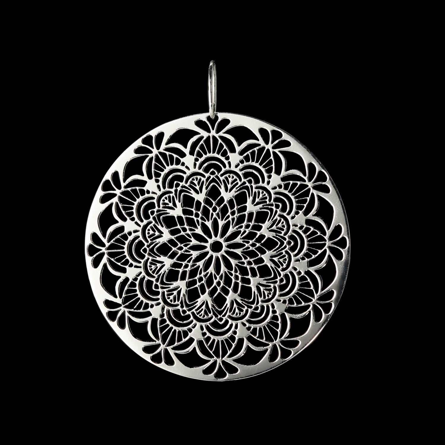 オーサムジュエリー プラチナ９５０ アラベスクデザイン ラウンド型 透かしペンダントトップ