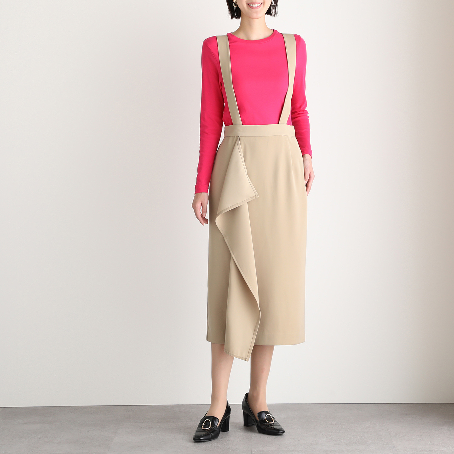 ラ ヴァーグ デトワール サスペンダー付 ラッフルスカート- ショップ  