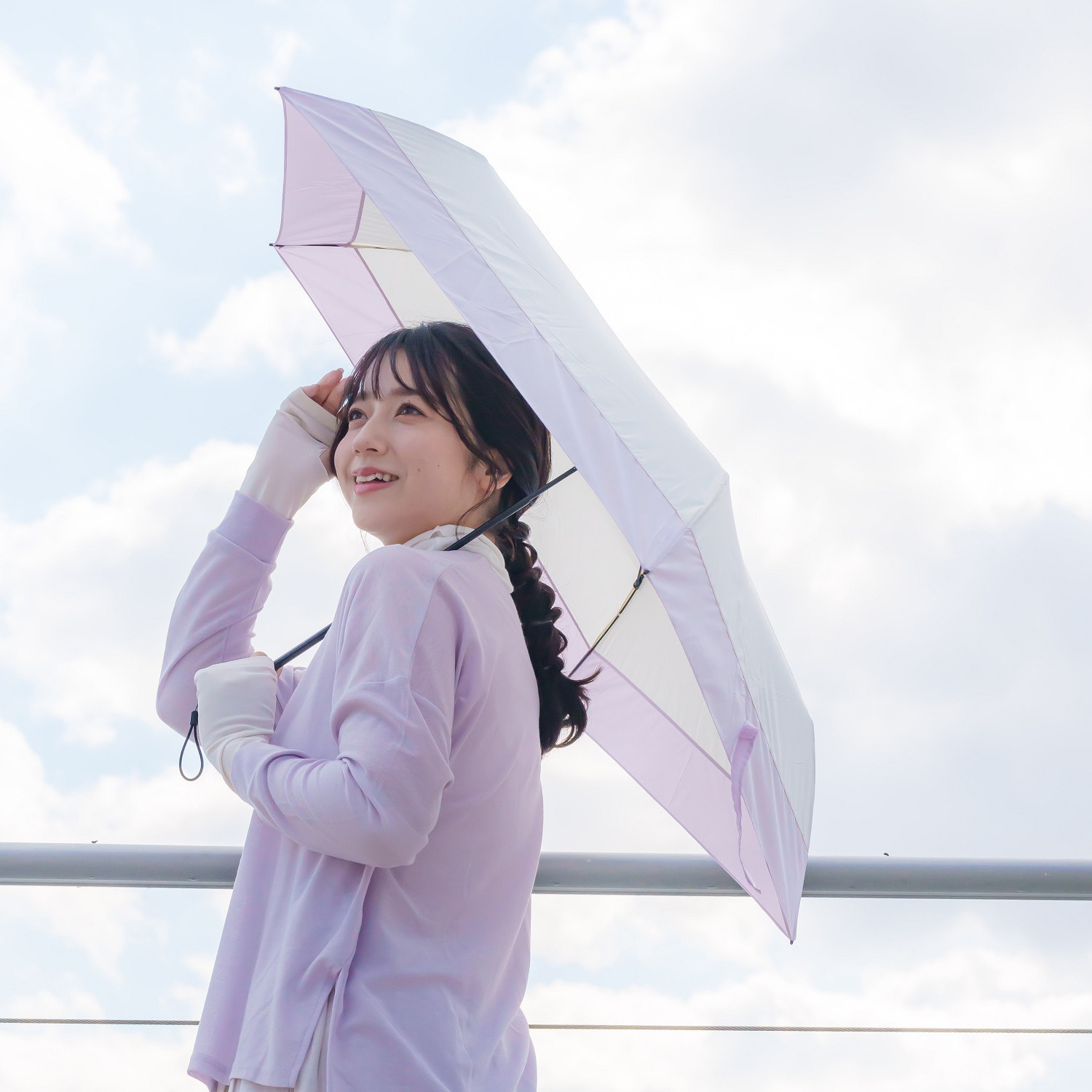 かわいい雑貨屋さん グロリア 晴雨兼用 軽量 折りたたみ傘