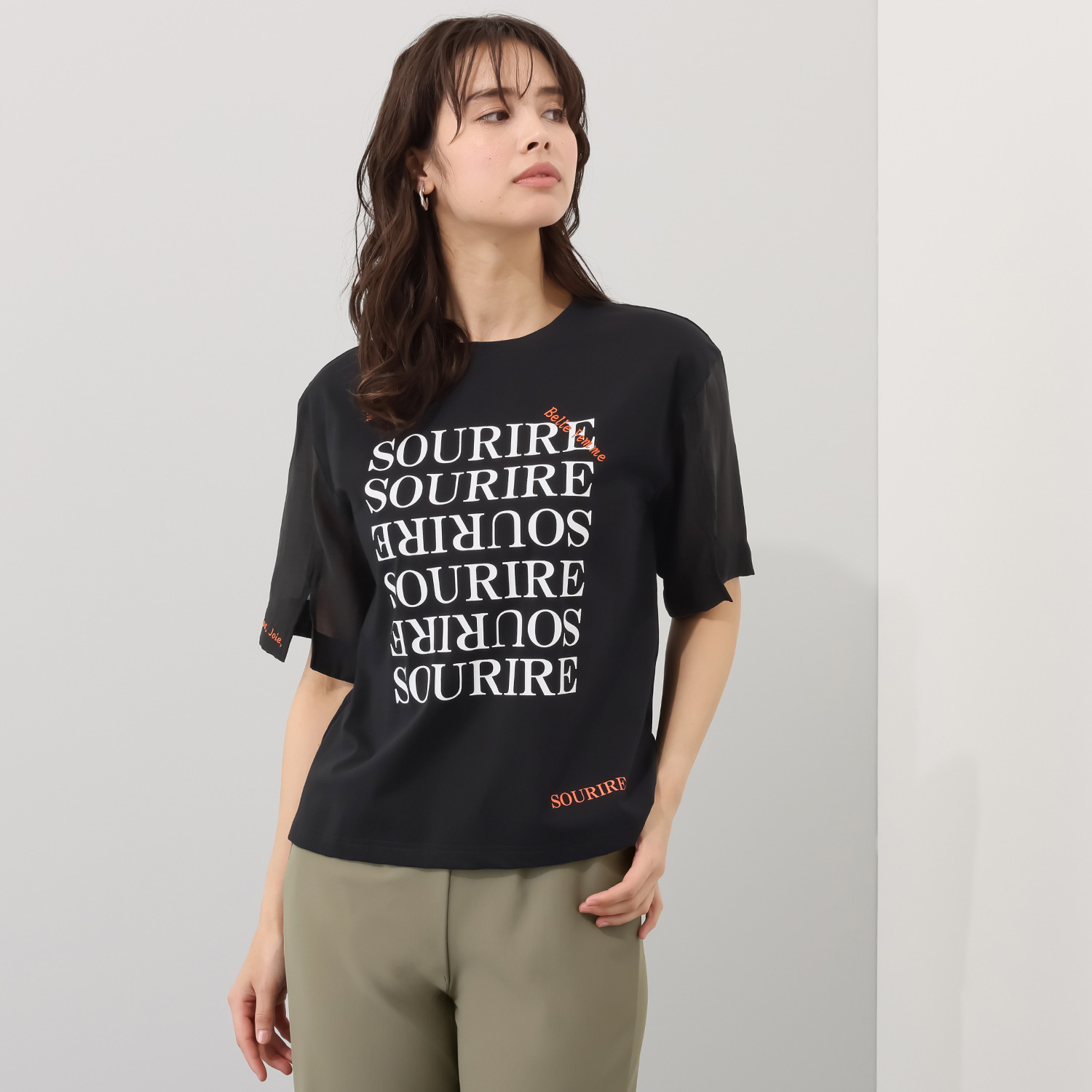 スタイル・ラヴィー ロゴアクセント カットソープルオーバー