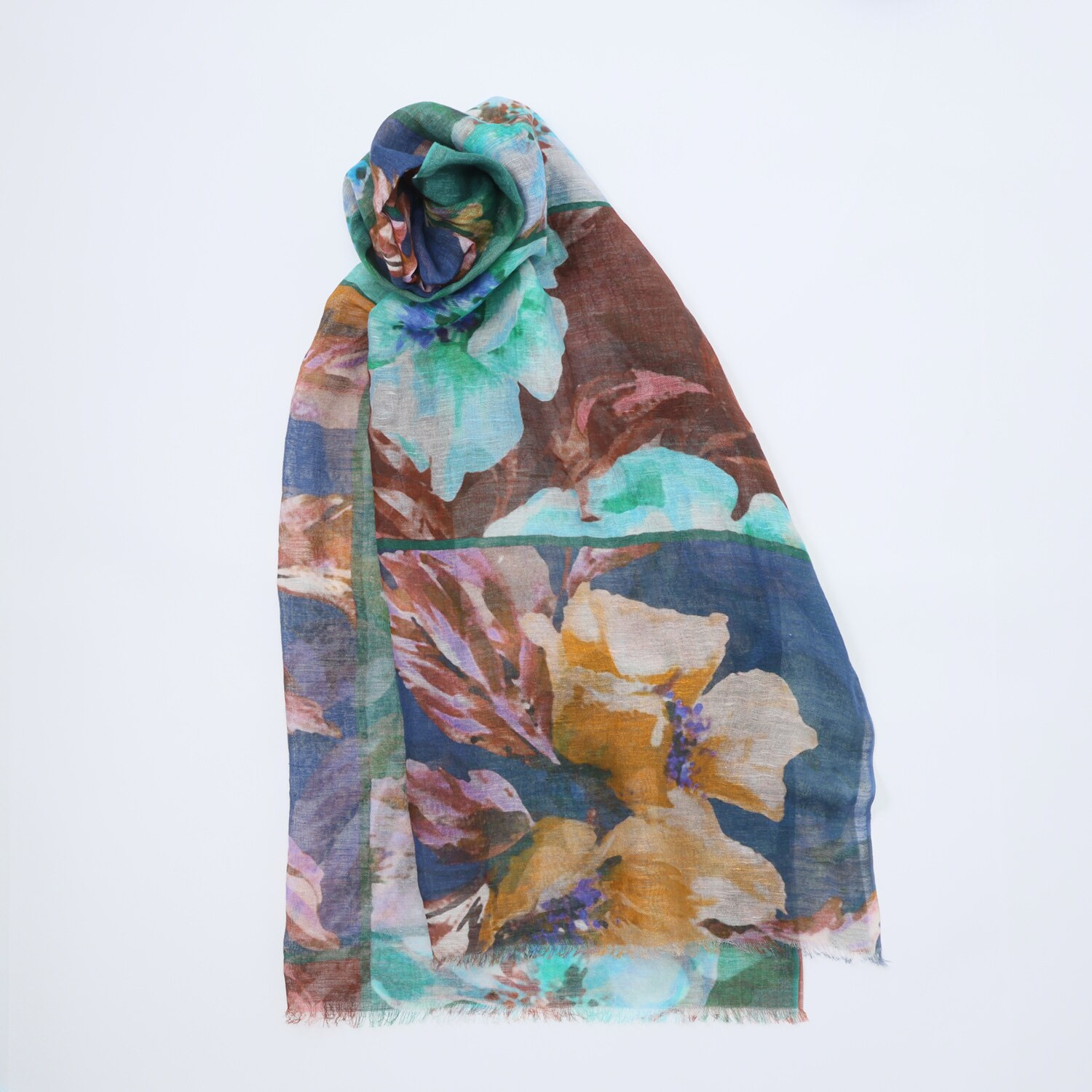 ダジュール フラワープリントストール