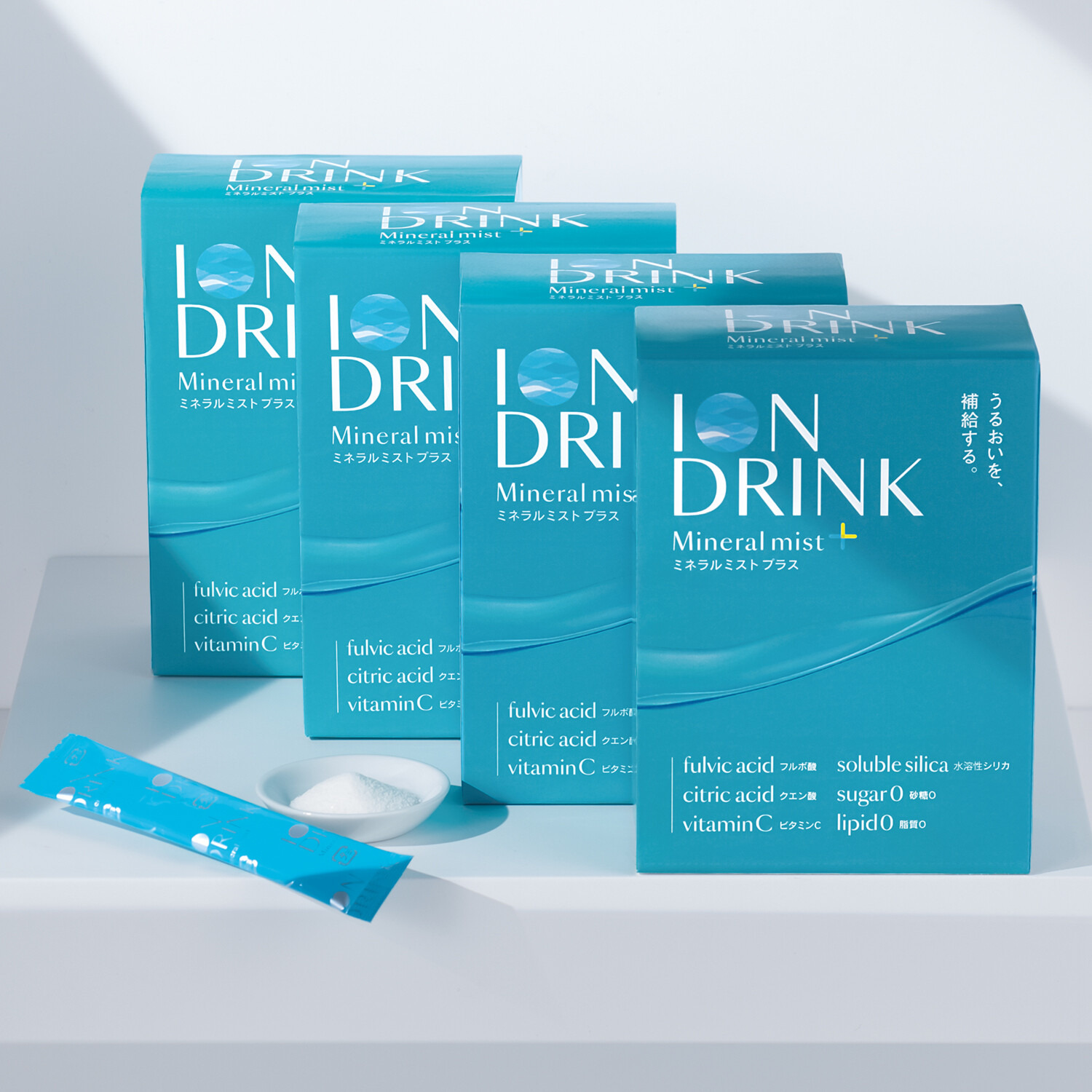 渇いた身体に水分と 電解質（イオン）を補給！ ミネラルミスト　プラス イオンドリンク４箱セット