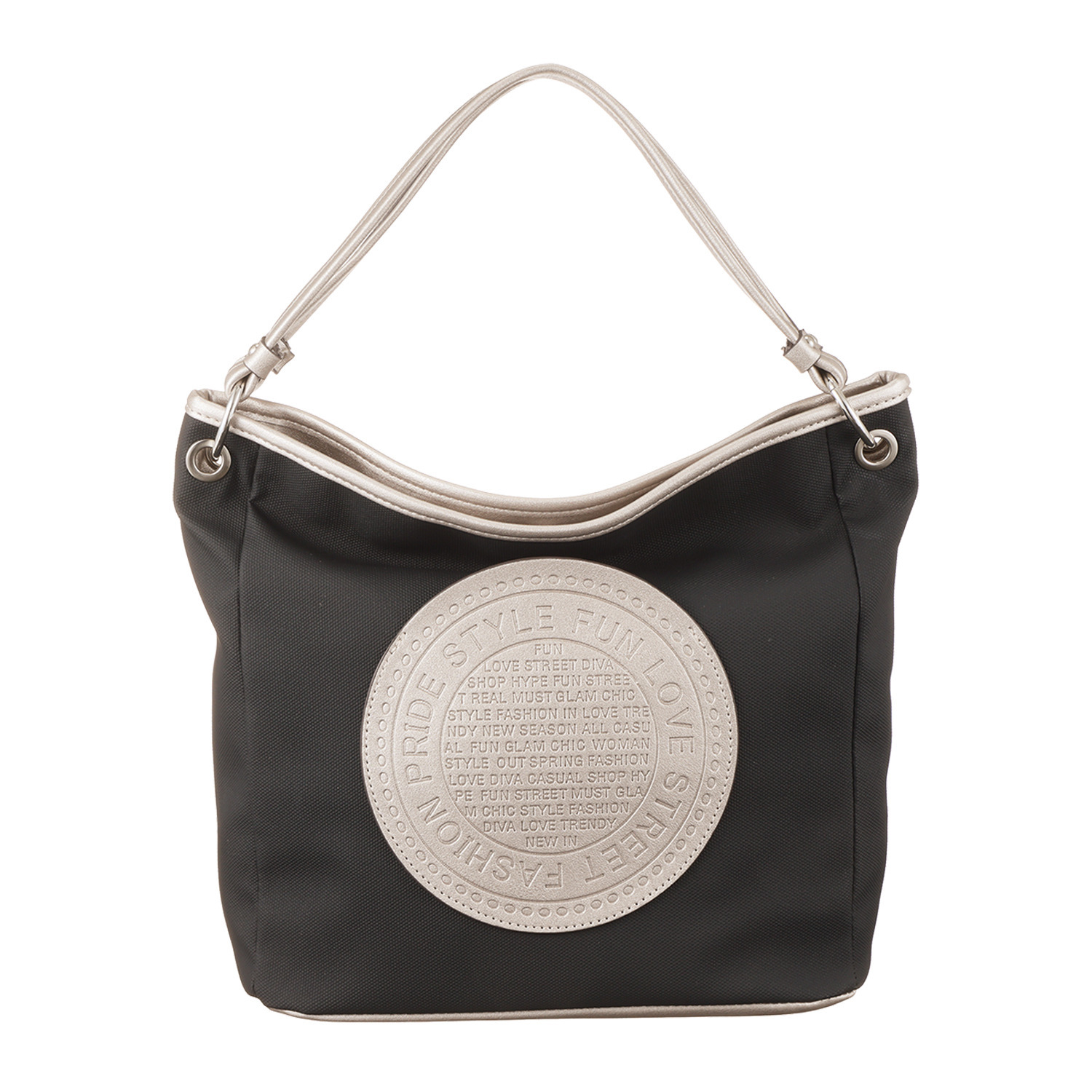 ラルジュ 型押しポケット ワンショルダー トートバッグ