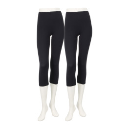 あしマルシェ 甘撚り綿１００％ ふんわり柔らか 七分丈レギンス 同色２枚セット