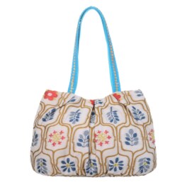 エム　アンド　キョウコ リーフ柄 ジャガードトートバッグ