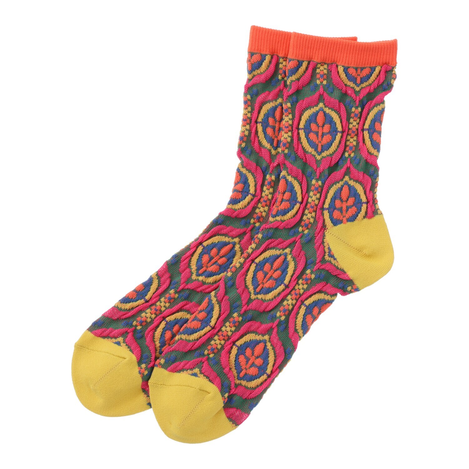 エム　アンド　キョウコ ぽこぽこタイル柄 ソックス