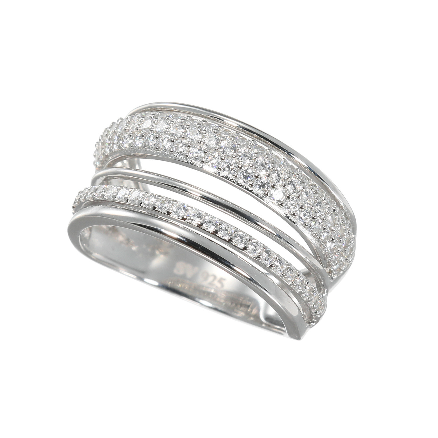 ブリランテステッラ シルバー ＣＺ アクセントライン ボリュームリング