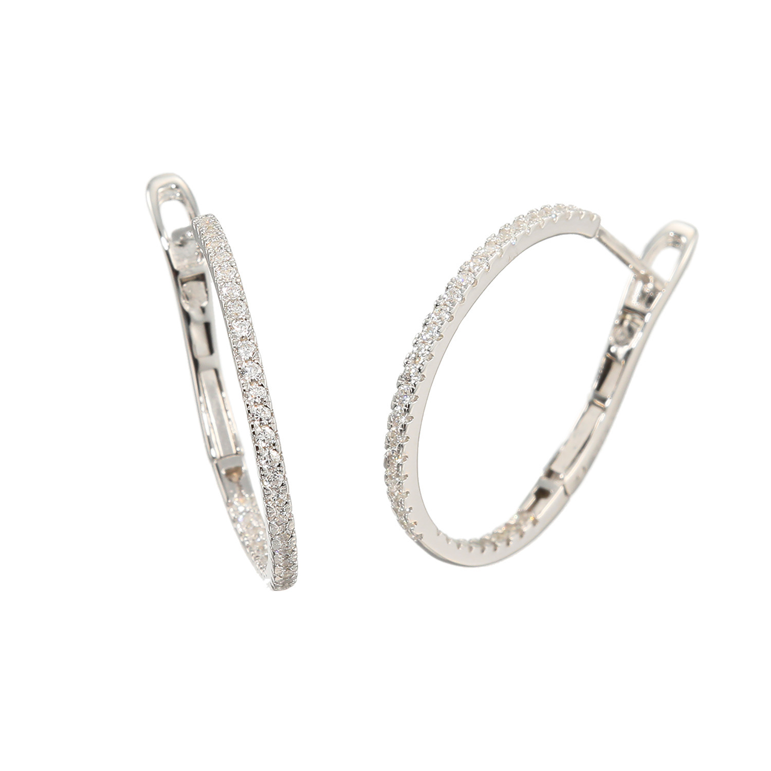 ブリランテステッラ シルバー ＣＺ 中折れフープピアス