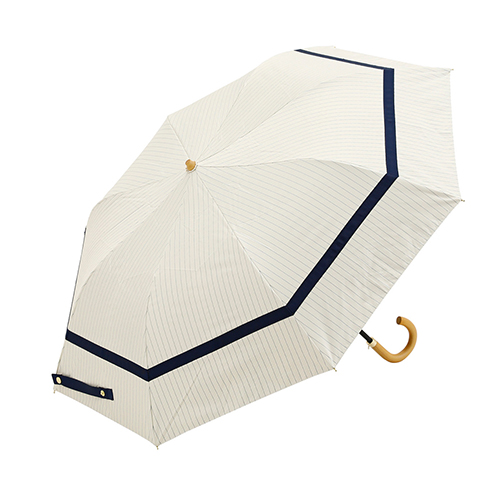 センテリオ 遮光・遮熱・ＵＶカット “ステッチストライプ” 晴雨兼用 トップレス式折りたたみ傘
