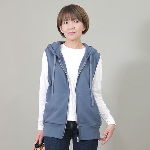 エムズ　スタイル ソフト裏毛 切替アクセント パーカージレ