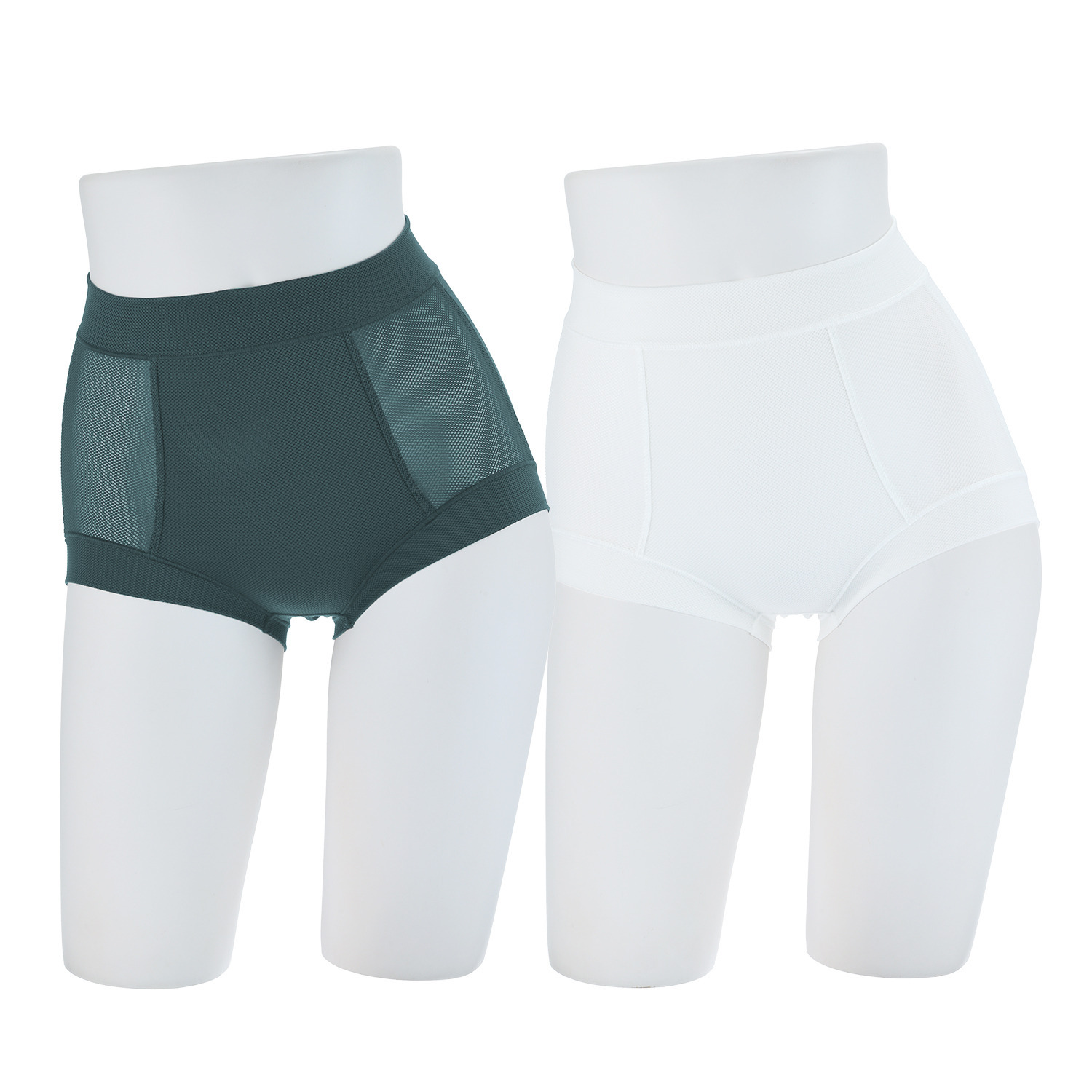 きれいになろう！ 爽やかメッシュ調 ピタッとフィット 蒸れにくい 深履きショーツ２枚セット