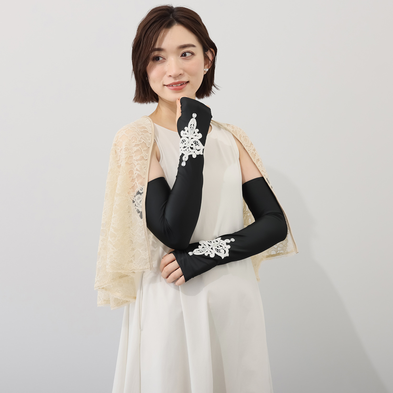 ラ　ルイス ソレイユ 紫外線カット ロング手袋