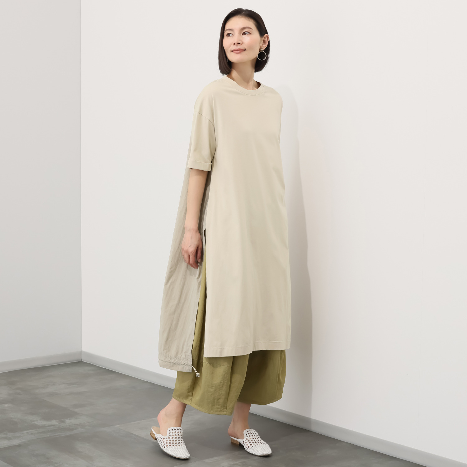 アリュメット 配色切替 ワンピース