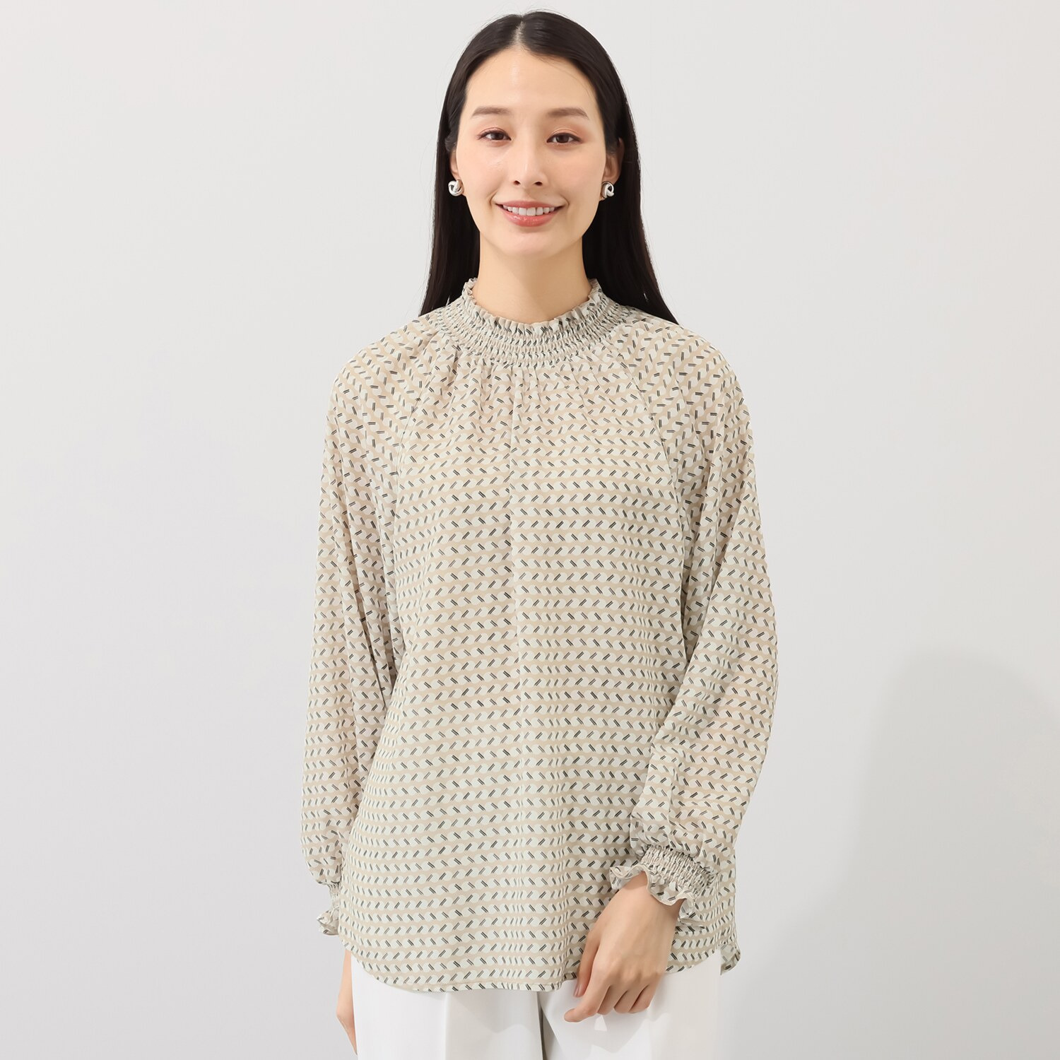 ダジュール シャーリングカラー ブラウス