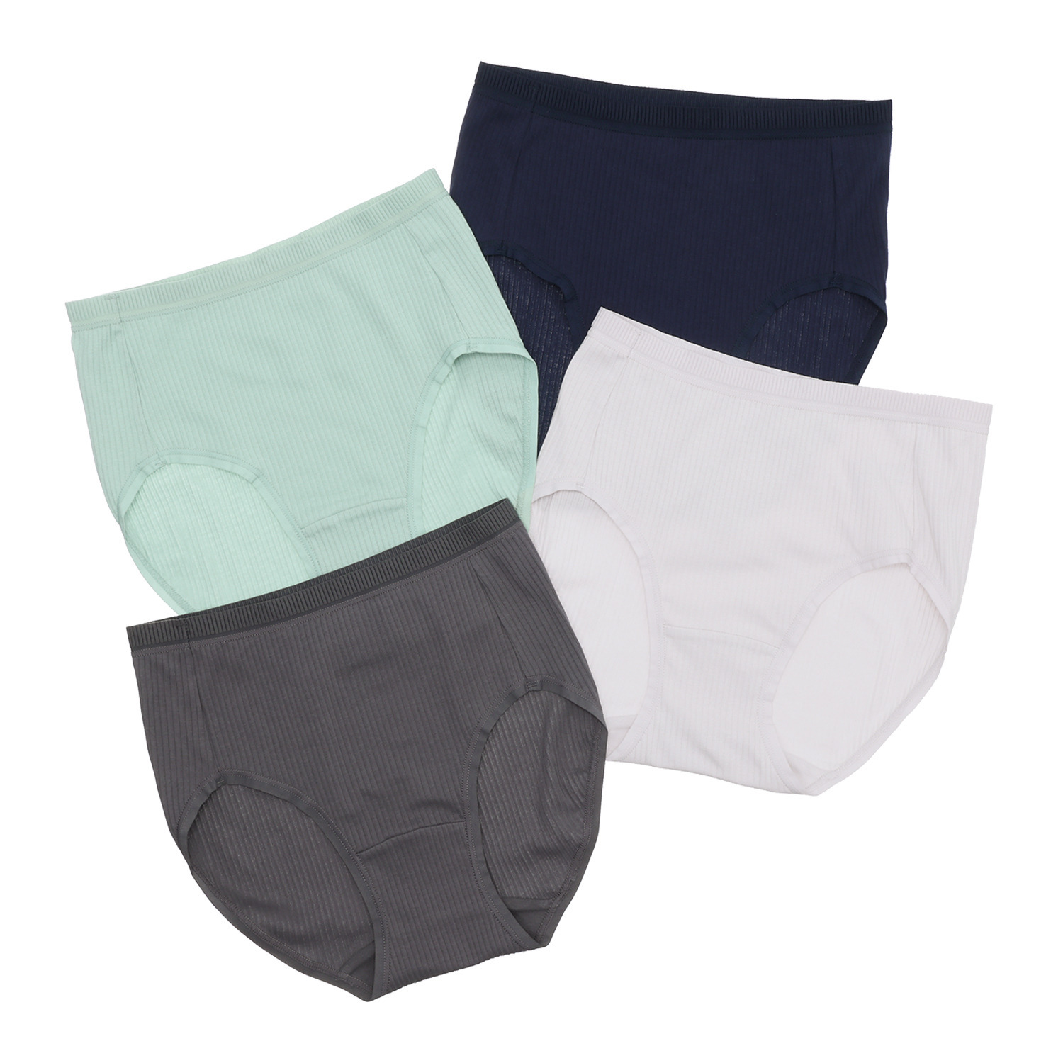 ジュエル オーガニックコットン混 ストレッチリブ編 ショーツ４枚セット