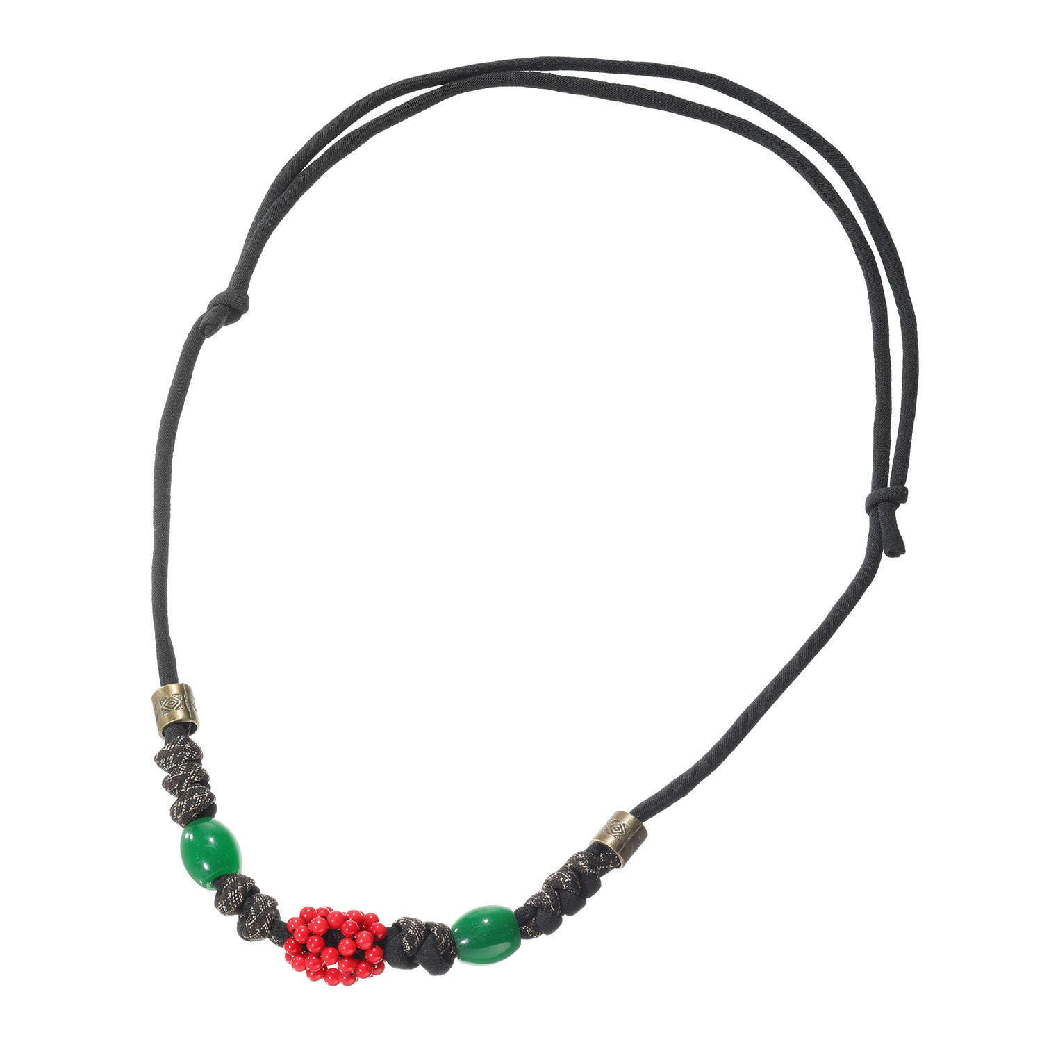 創作りょう 編込コードネックレス