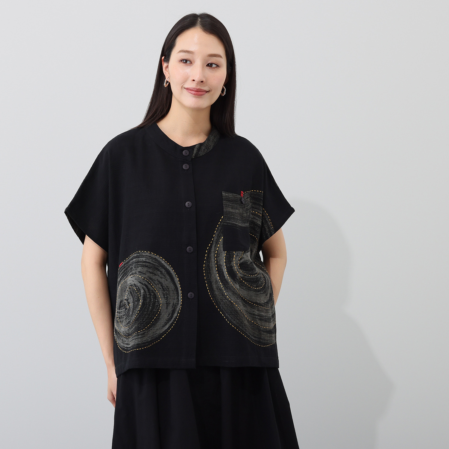 創作りょう うずまき柄 プルオーバー