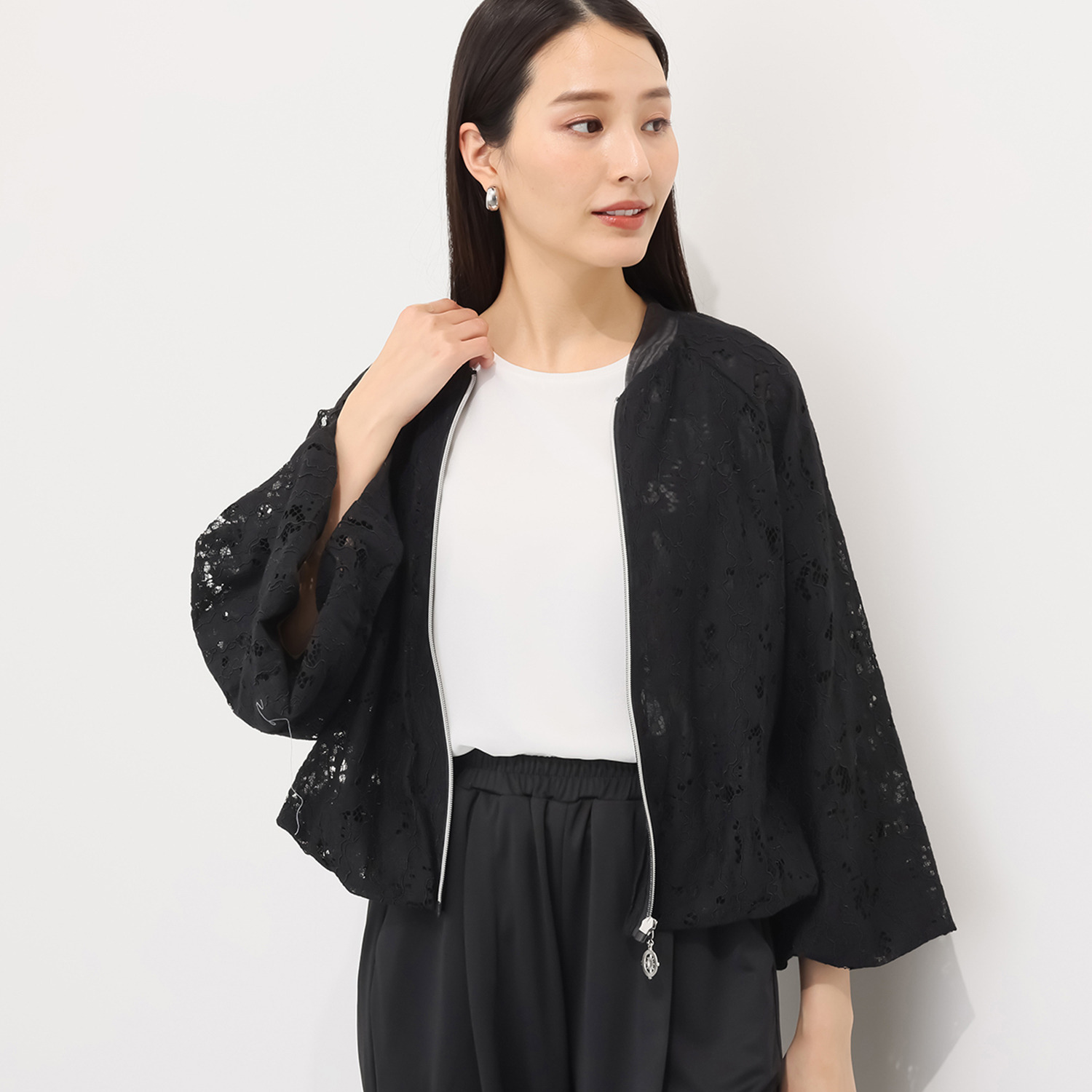 ラブソル 華やぎレース シアーブルゾン