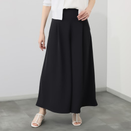 ブルーコレクション くるりんペチパンツ付 美人シルエット ワイドパンツ