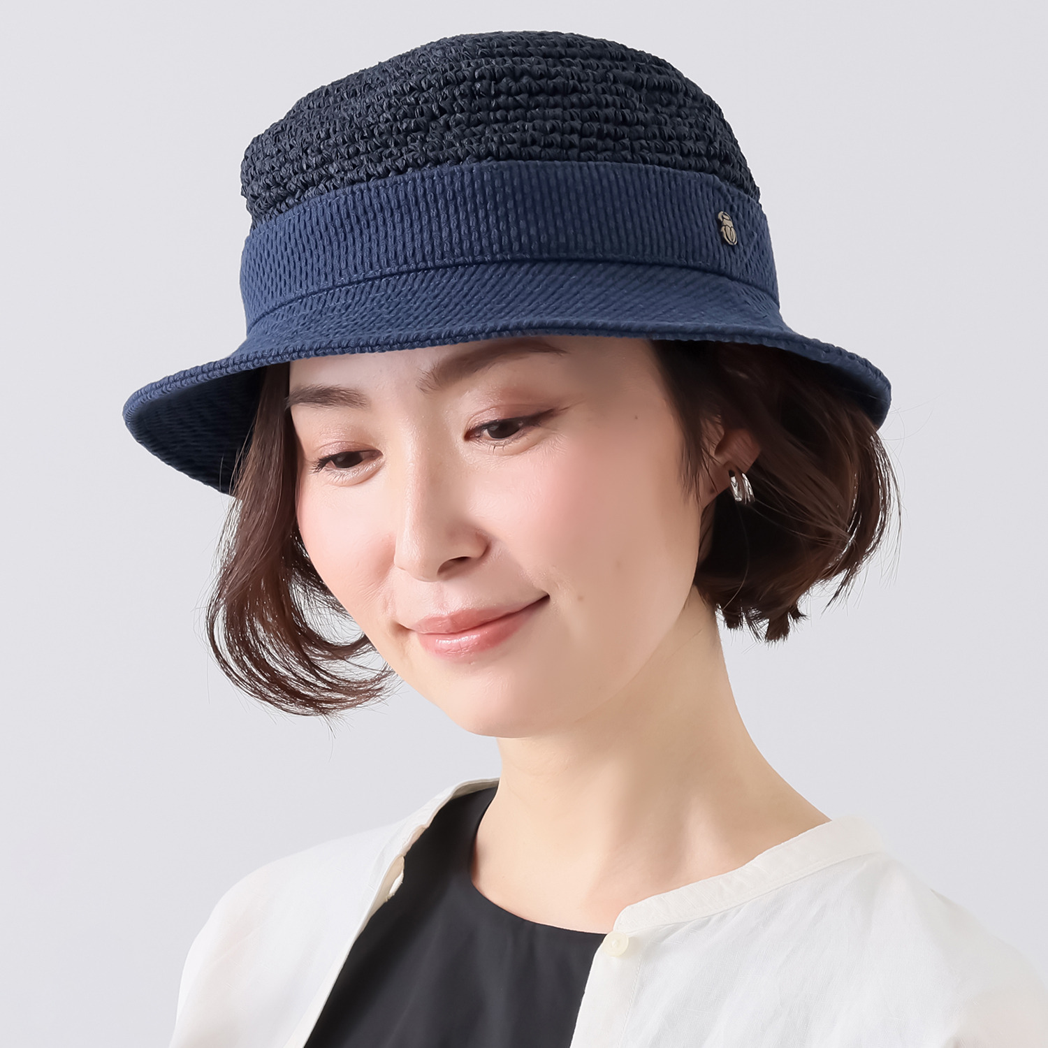 ベル・モード 和紙混 ハンドニットハット