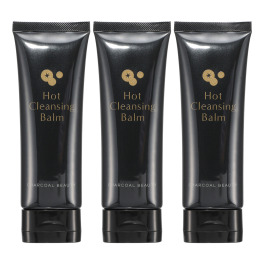 チャコールビューティー 温感クレンジングで メイク汚れすっきりオフ！ ダブル洗顔不要１品５機能 ホットクレンジングバーム ３本セット