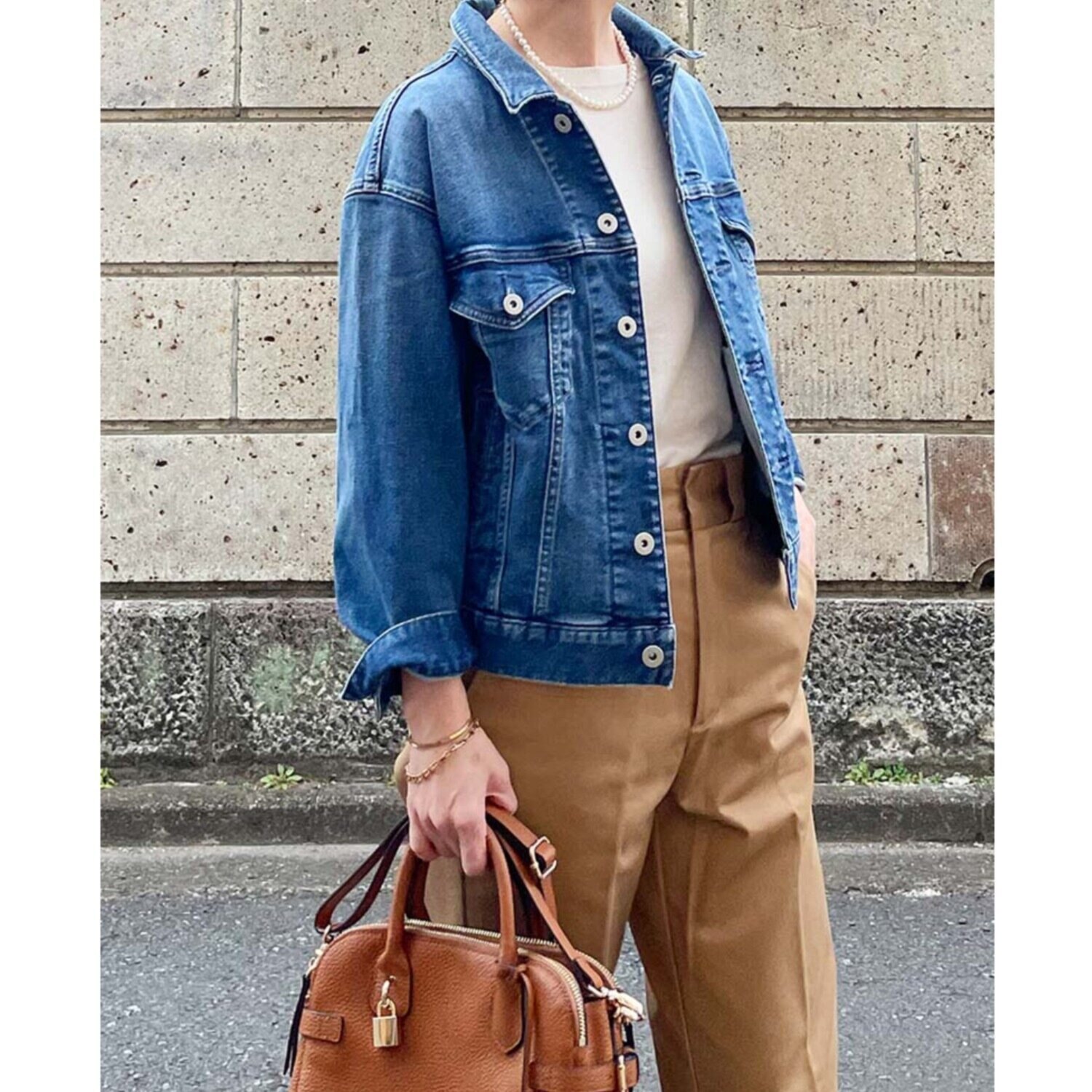 元町ゼラール ストレッチデニム シャツジャケット