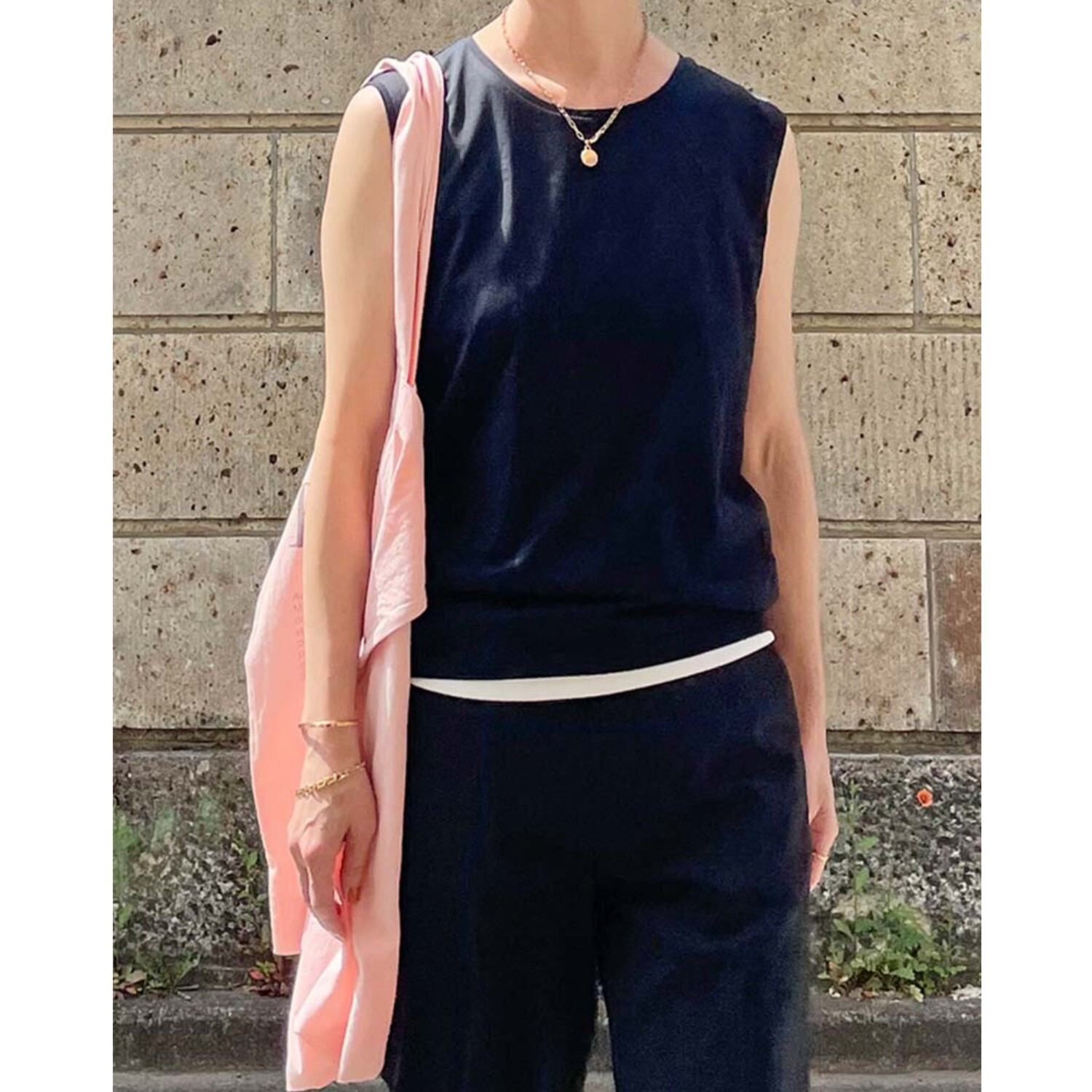 元町ゼラール 天竺 コンパクトネック プルオーバー