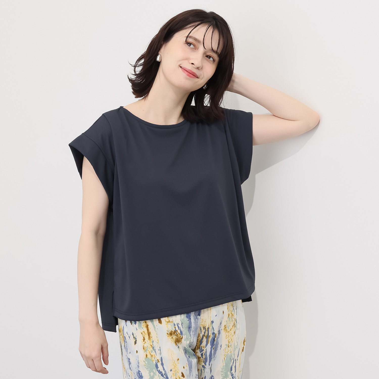 ＨＫビアン ＵＶカット・吸水速乾 コットンタッチ 脇マチ付Ｔシャツ