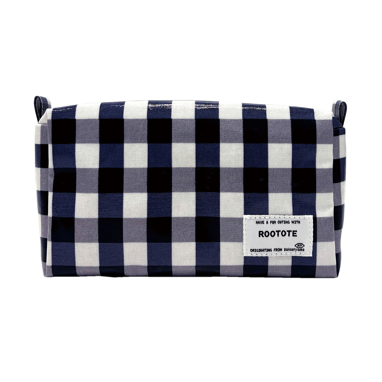 ルートート ギンガムチェック ラミネートポーチ