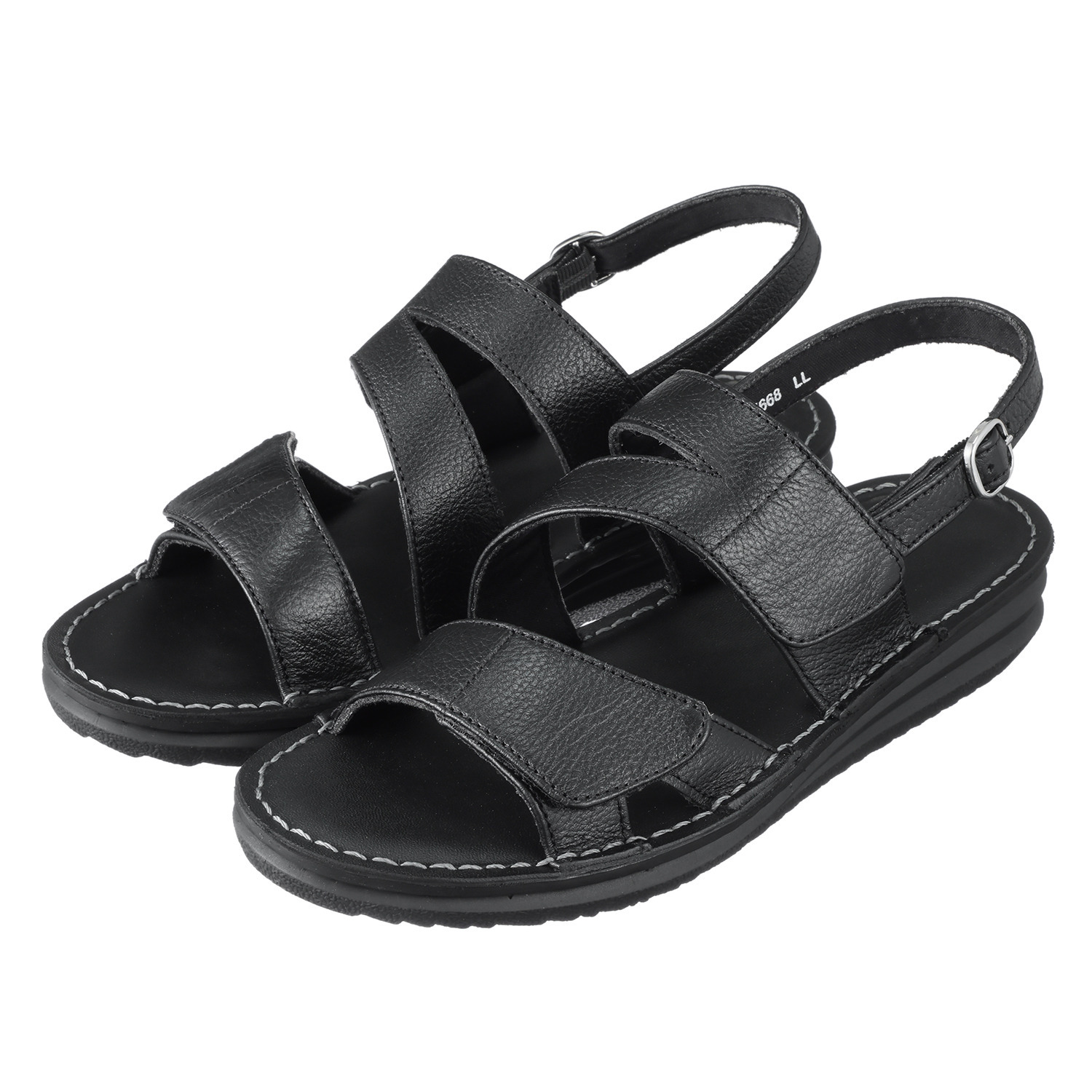 ミントドロップ 甲周り調整可能！ 牛革 超軽量 ローウェッジサンダル