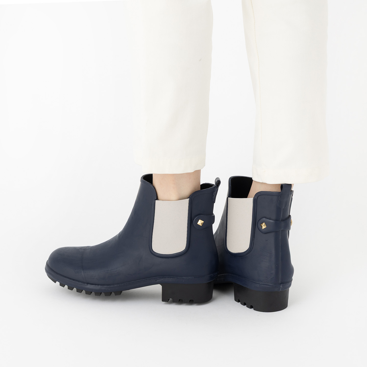 ウィズドロップ メイドイントーキョー ゴムなのに軽くて柔らか！ サイドゴアレインブーツ