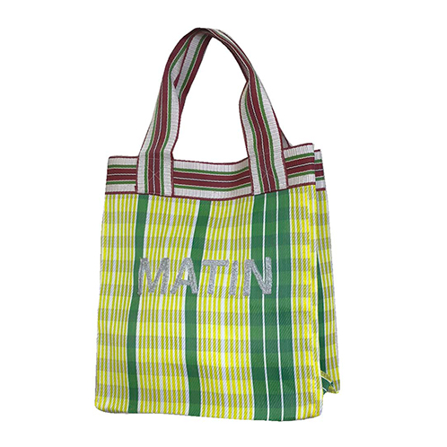 かわいい雑貨屋さん グロリア 刺しゅうロゴアクセント スクエア ビニールトートバッグ