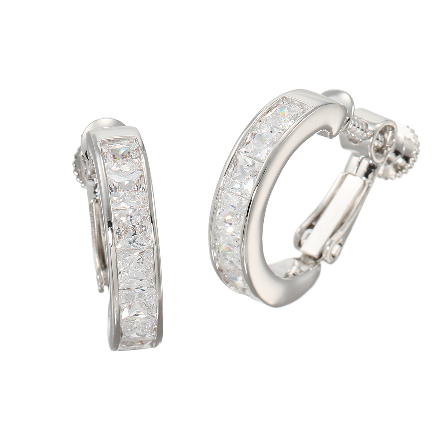 マダムヒロコ プリンセスカットＣＺ ラインデザイン イヤリング／ピアス “プリンセスライン”