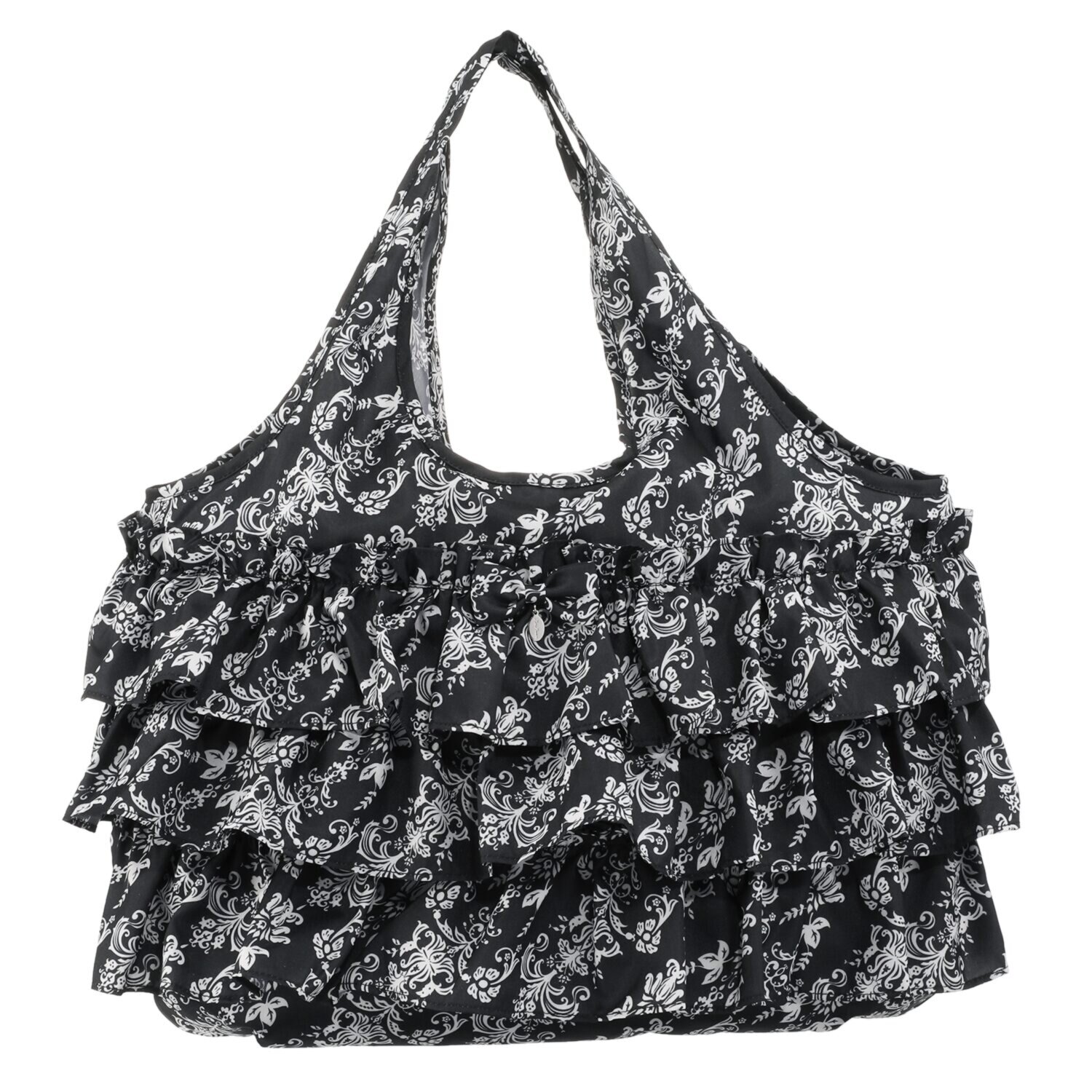 ラ　ルイス アラベスク柄 はっ水生地使用 フリルエコバッグ Ｓサイズ