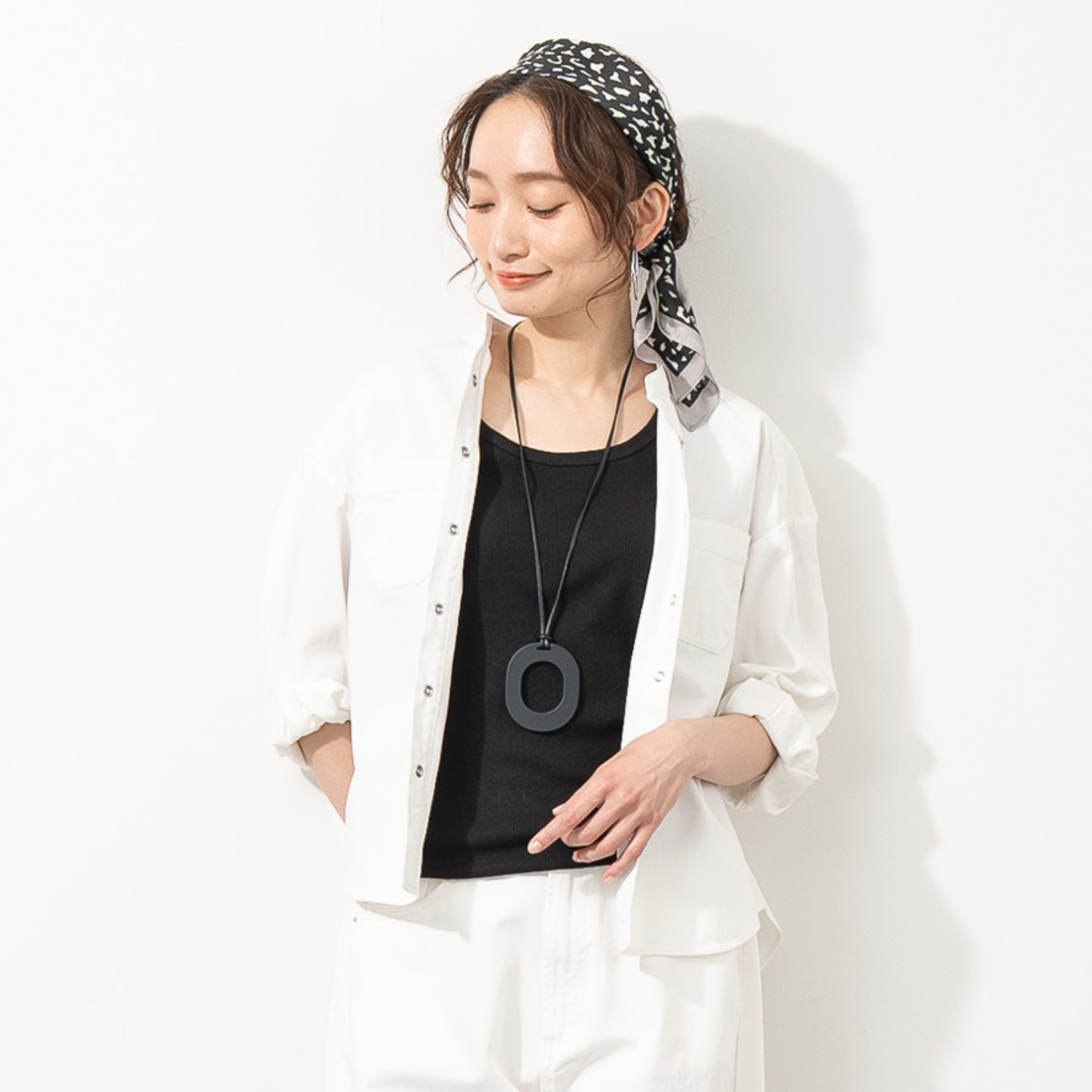 ＢＯＵＮＣＹ　ＢＯＮＤ 接触冷感 フレンチリネンコットン ラウンドネック タンクトップ