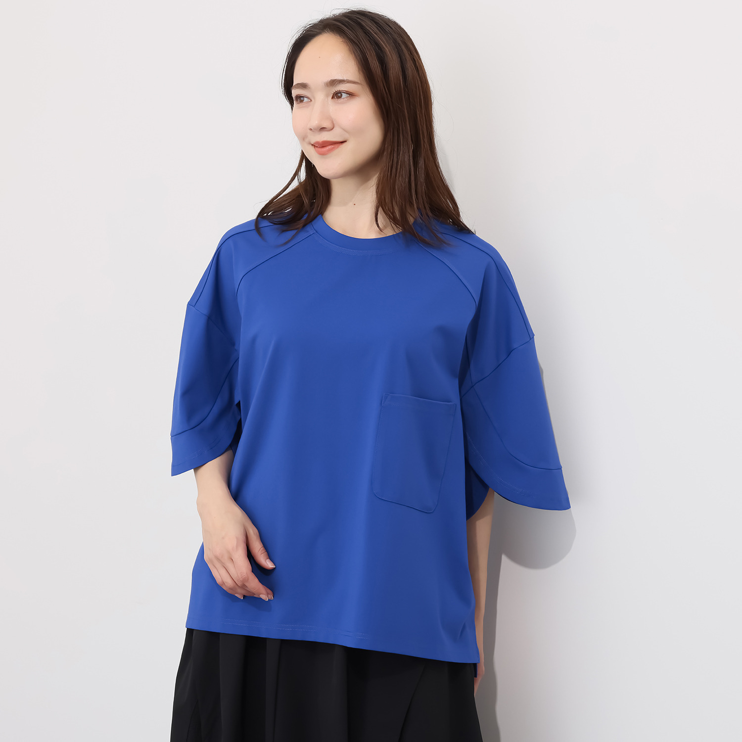 ベルポニー オーバーサイズ デザインスリーブ ジャージープルオーバー