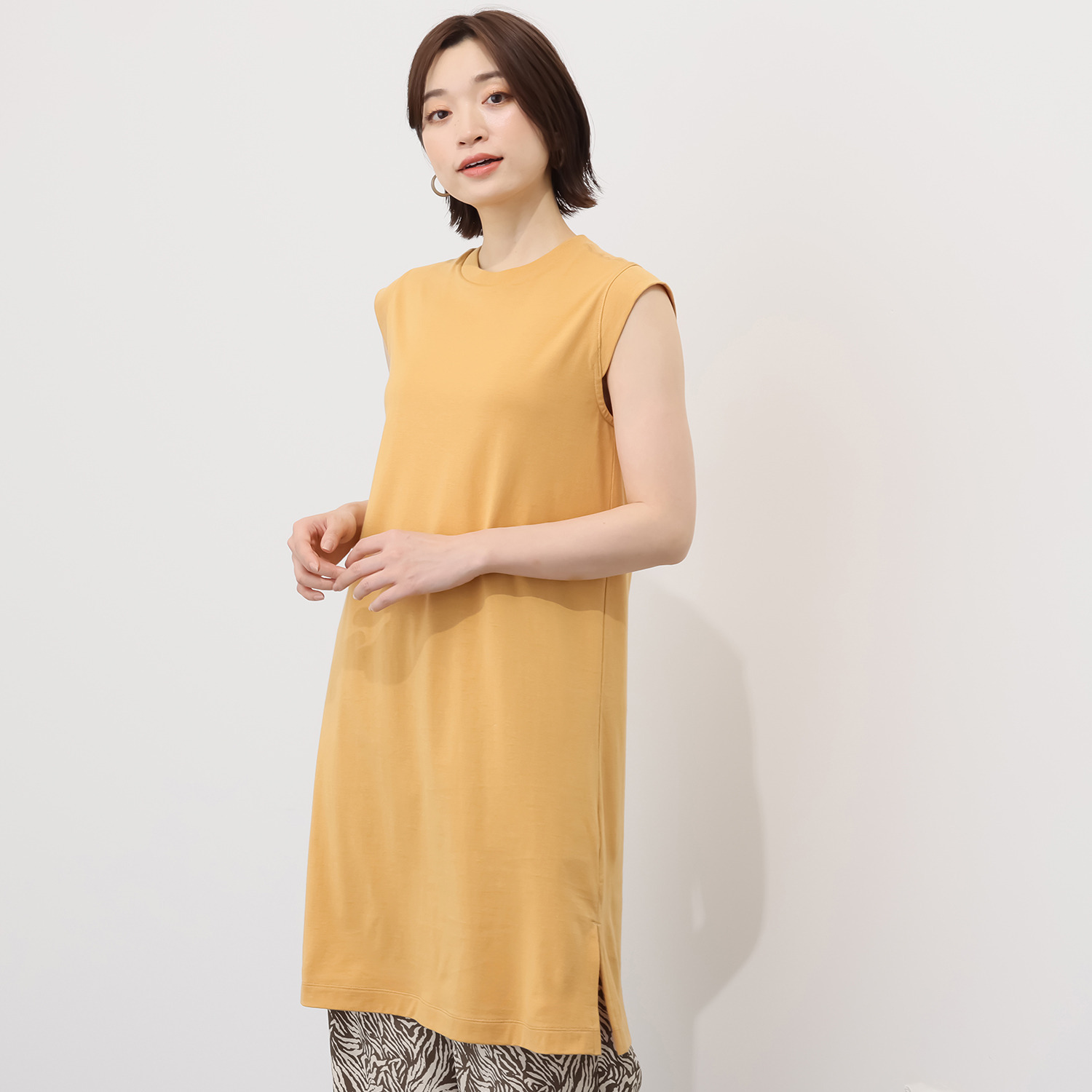 コンストファクスコーラン 和歌山から世界へ オーガニックコットン １００％ ハイゲージ天竺 フレンチチュニック