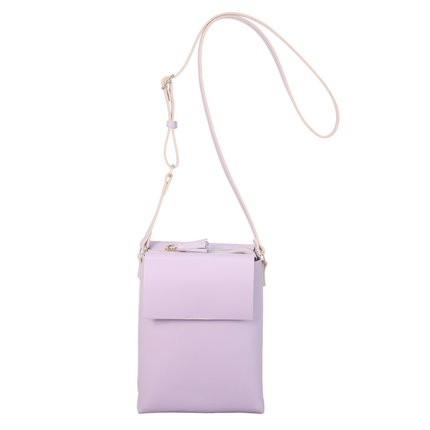 ベルモサ 長財布も入る！ 軽量３層 スマホショルダーバッグ