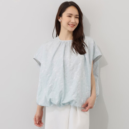 シック　バイ　ネイチャー ジャガード ギャザーブラウス