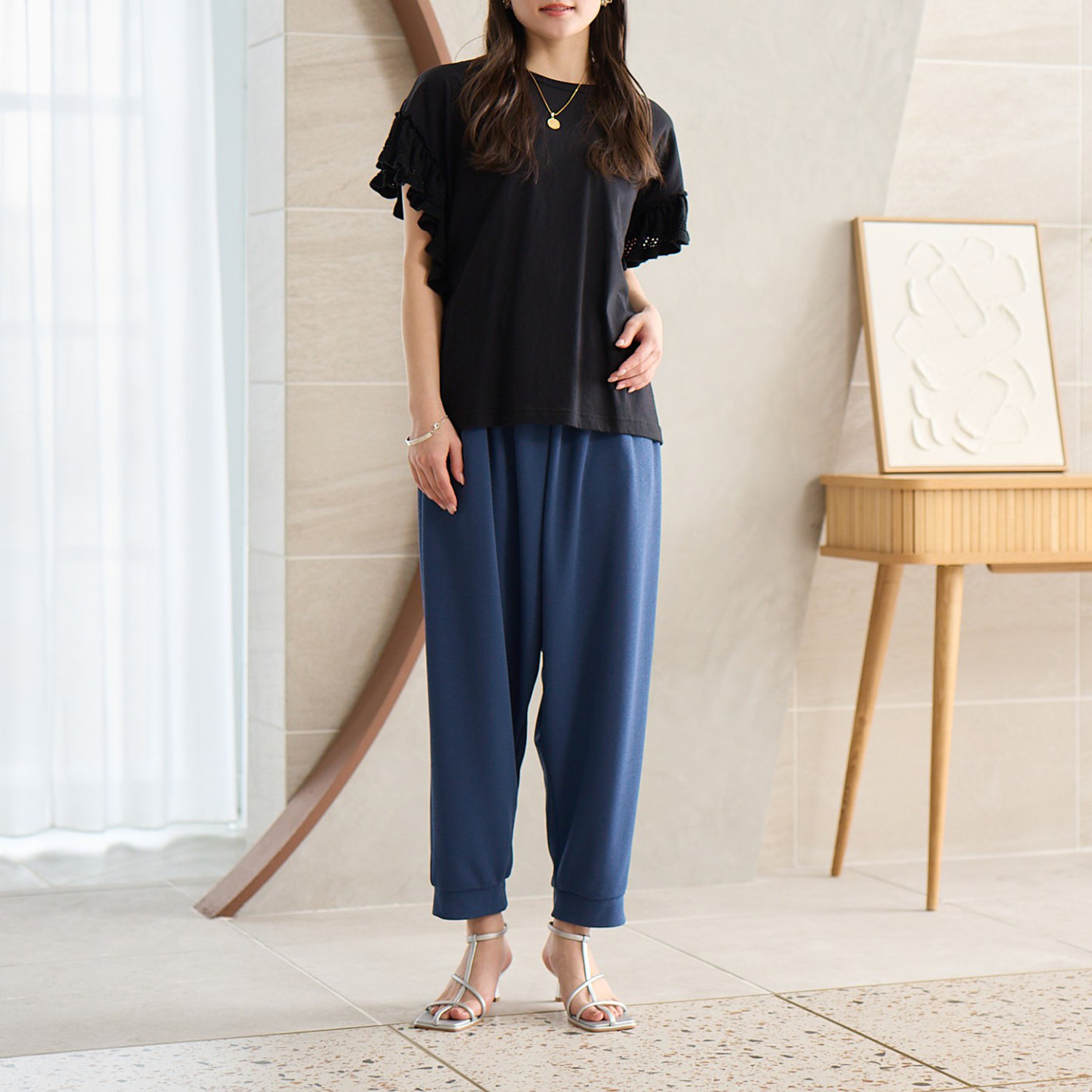 ＴＡＫＵＭＩＢＡ 吸水速乾・高通気 涼しやドライ スタイリッシュサルエル