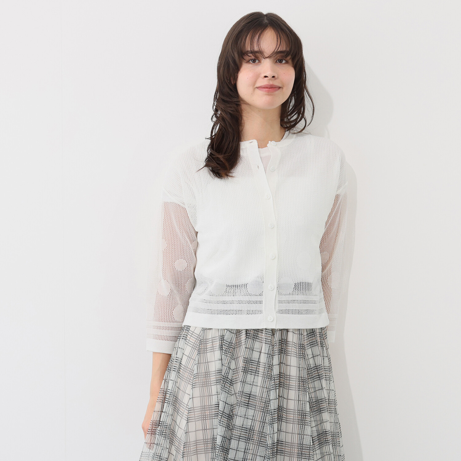 ダジュール ジャガードニット カーディガン