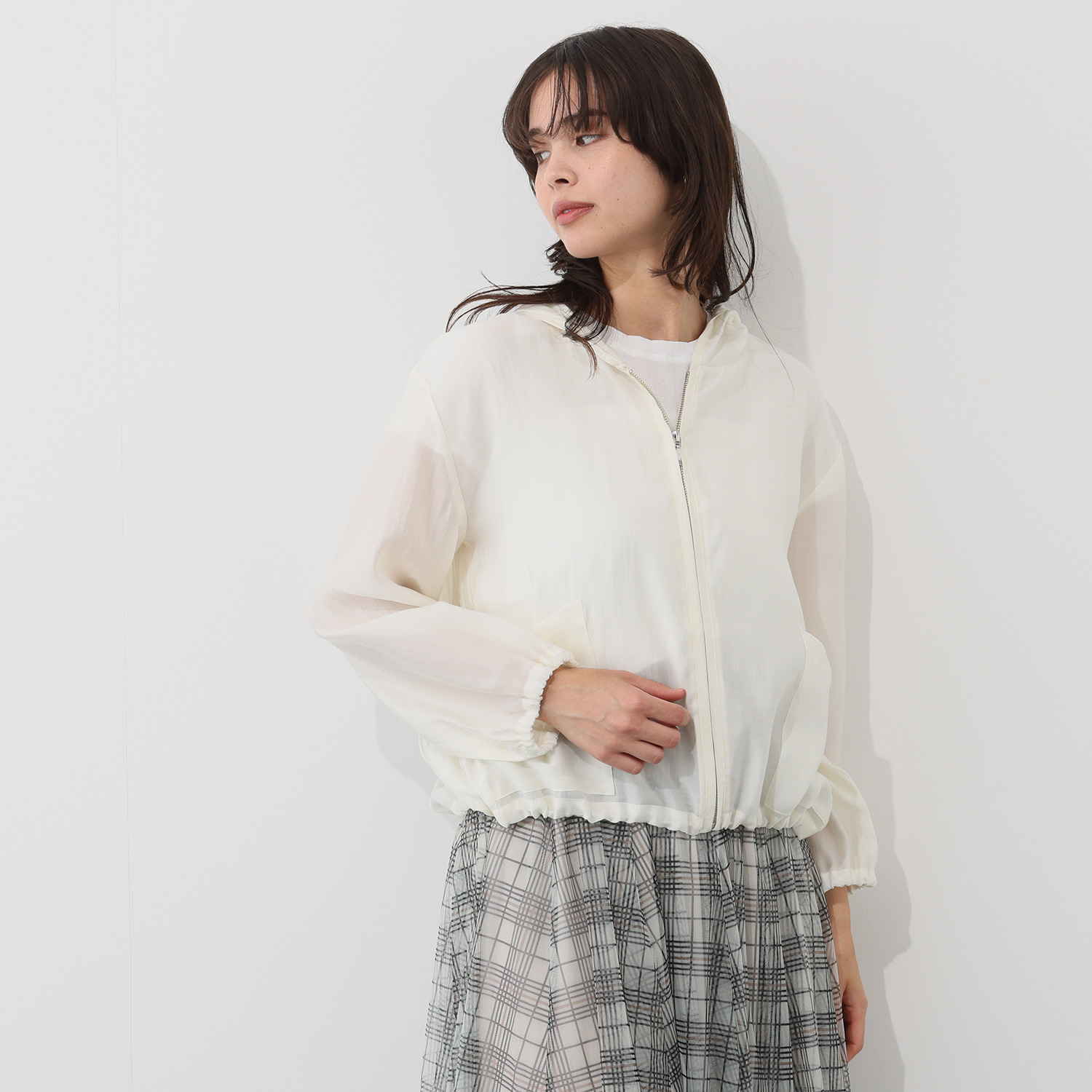 ダジュール バックタックプリーツ ブルゾン