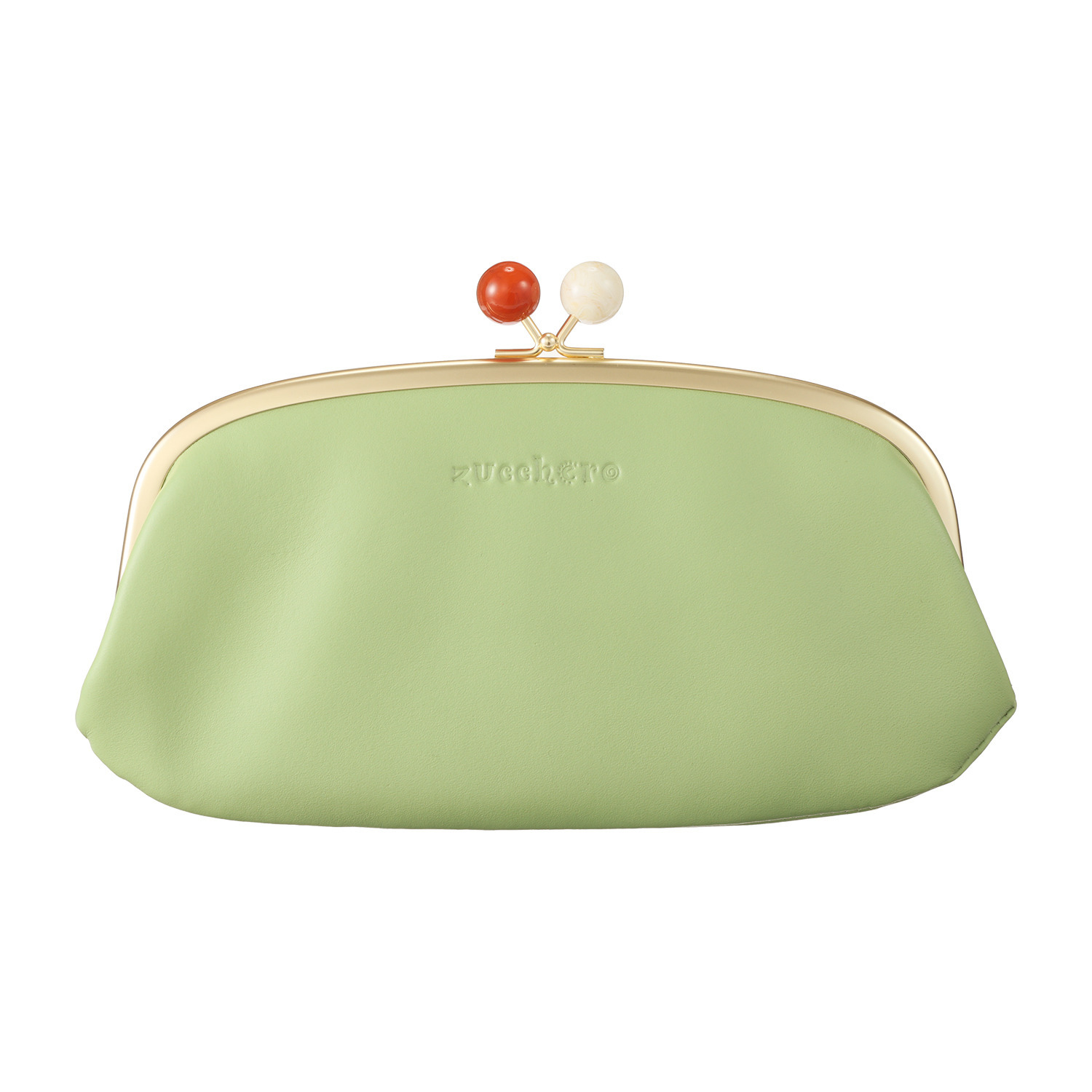 ズッケロ ＜日本製＞ アクリル玉がま口 スリム長財布