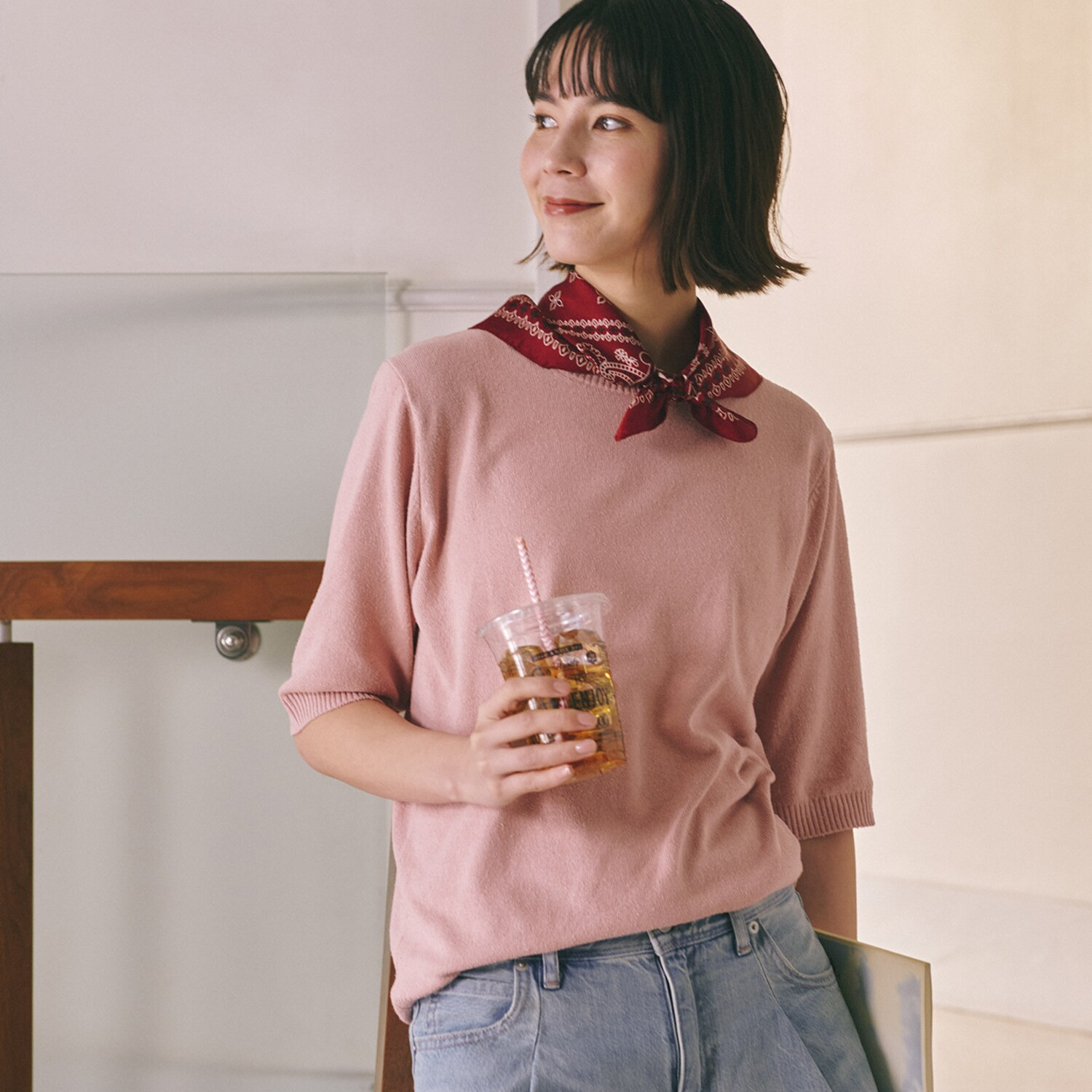 keep ④絹シルク100% ニット五分袖ショップチャンネル