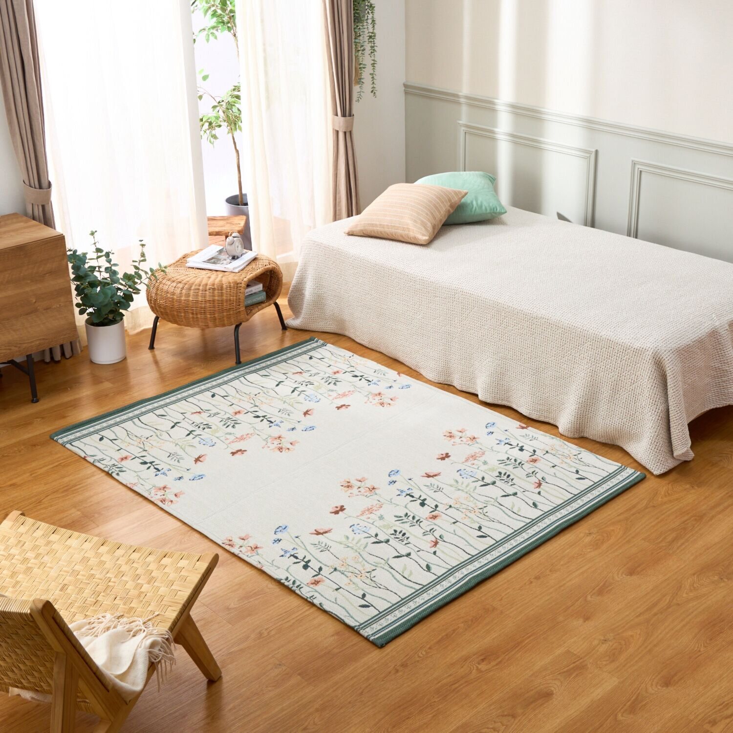 イケヒコ さらっと爽やか ジャガード織 除湿・消臭ラグ ＜１３０×１８０ｃｍ＞