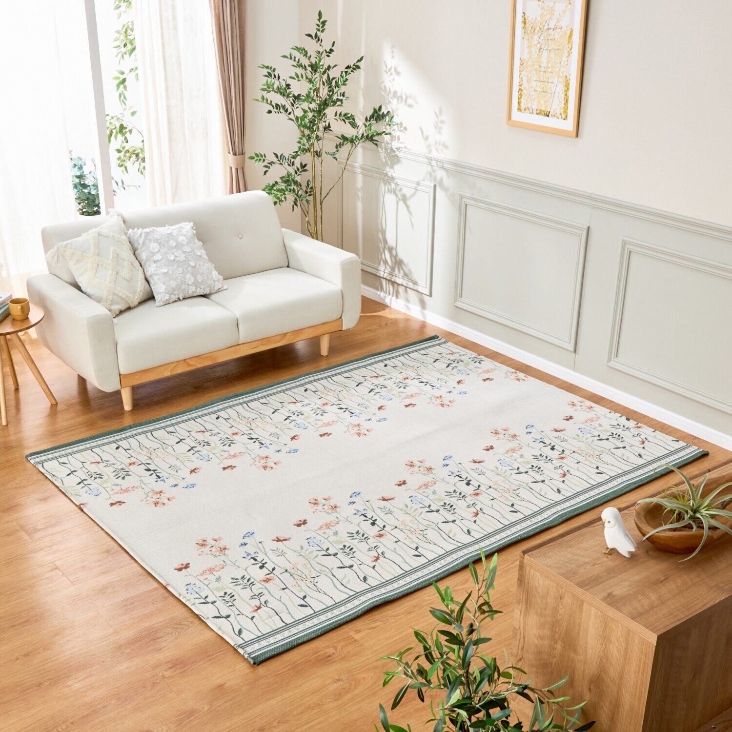 イケヒコ さらっと爽やか ジャガード織 除湿・消臭ラグ ＜１８０×２４０ｃｍ＞