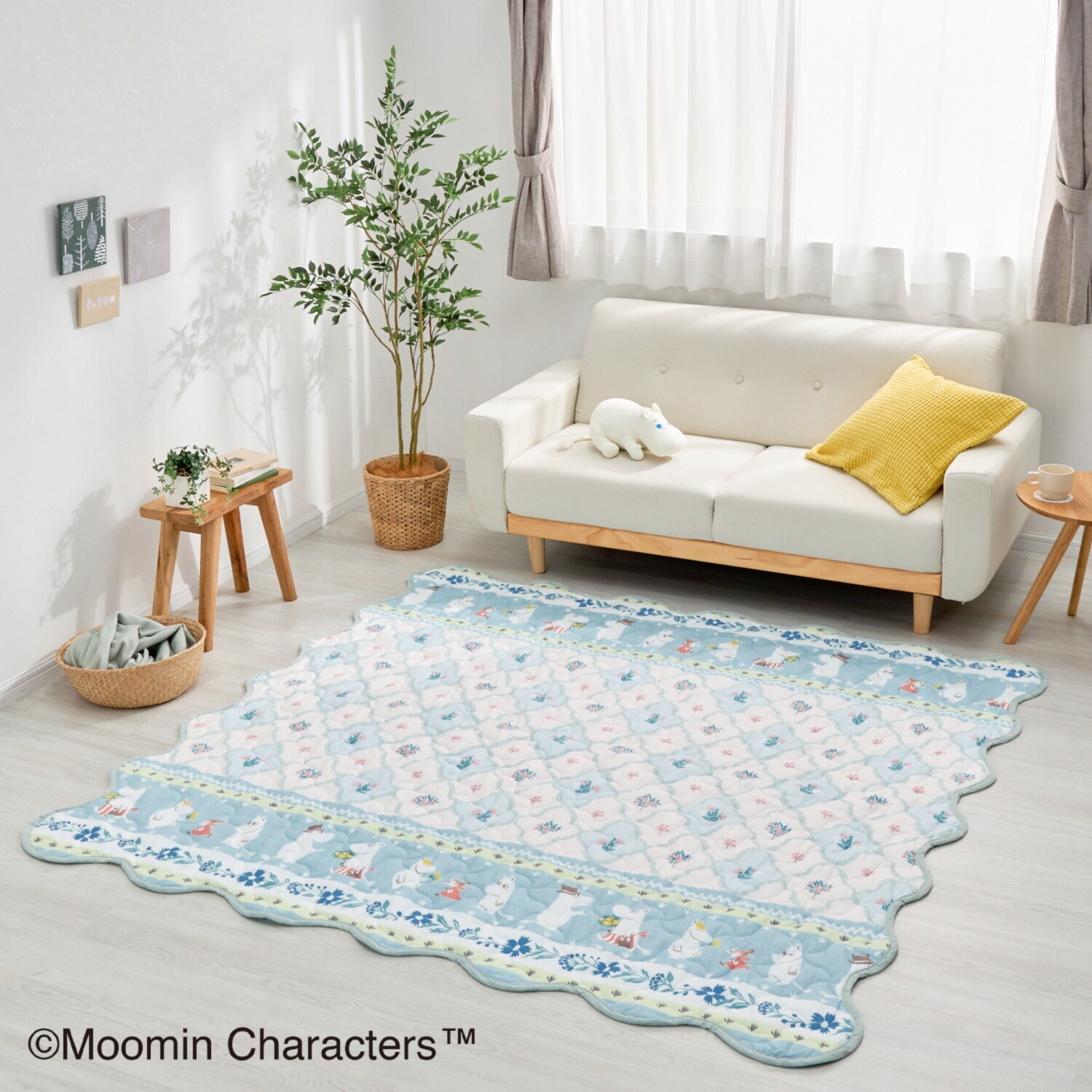 ムーミン ひんやり リバーシブル マルチキルトカバー ＜１９０×１９０ｃｍ＞