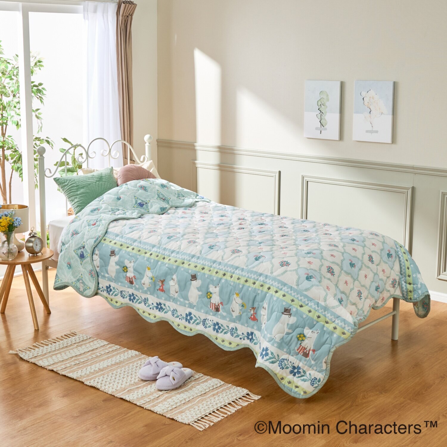 ムーミン ひんやり リバーシブル マルチキルトカバー ＜１９０×２４０ｃｍ＞
